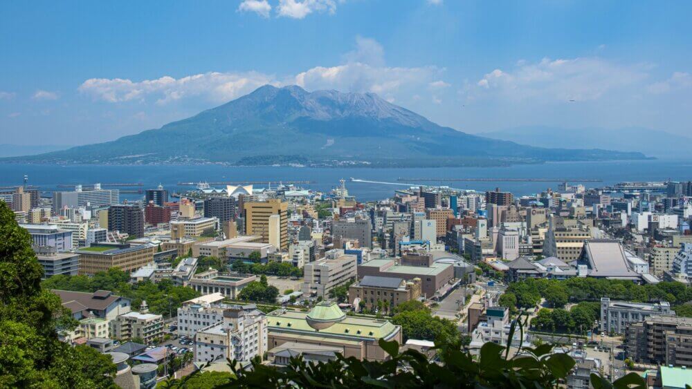 鹿児島県－桜島と鹿児島市街