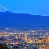 山梨県甲府市－夜景と富士山